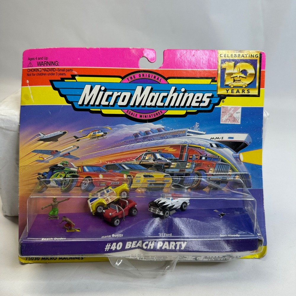 Vintage Micro Machines 40 Beach Party Galoob 10 Years Sealed 75030 1996